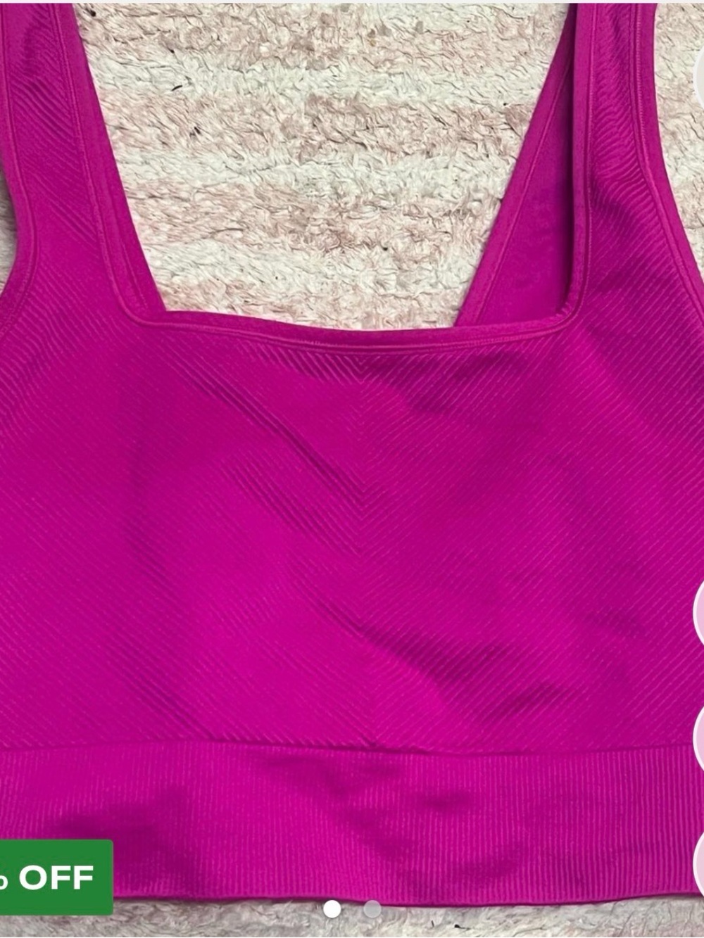 all in motion Bright Fuchsia Ribbed Sports Bra